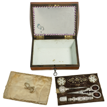 Load image into Gallery viewer, Antique French Palais Royal Silver Sewing Box Etui Necessaire
