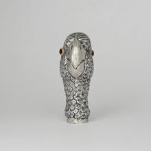 Load image into Gallery viewer, Antique French .800 Silver Dress Cane or Parasol Handle, Parrot Bird Head, Glass Eyes
