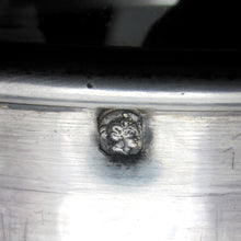 Load image into Gallery viewer, Art Deco French Sterling Silver Guilloche Enamel Glass Powder Jar, Dresser Box

