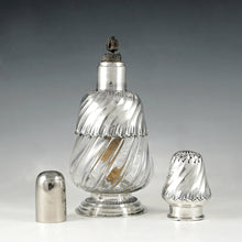 Load image into Gallery viewer, Antique French Sterling Silver &amp; Crystal Lampe Berger Perfume Oil Fragrance Lamp
