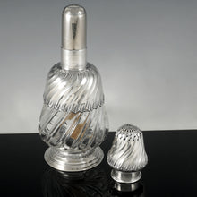 Load image into Gallery viewer, Antique French Sterling Silver &amp; Crystal Lampe Berger Perfume Oil Fragrance Lamp
