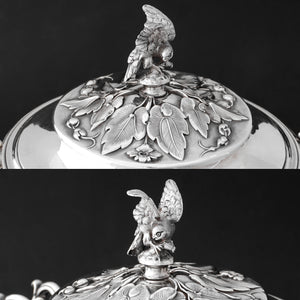 Antique French Sterling Silver Confiturier, Drageoir Centerpiece Bowl