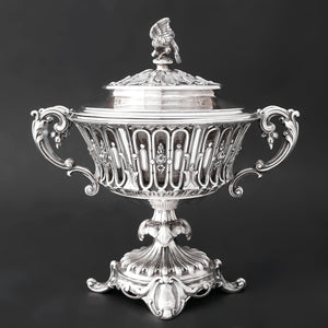 Antique French Sterling Silver Confiturier, Drageoir Centerpiece Bowl