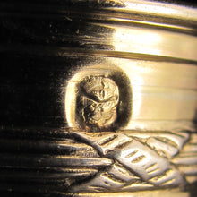 Load image into Gallery viewer, Antique French Sterling Silver Green Glass Liquor Flask
