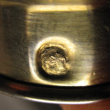 Load image into Gallery viewer, Antique French Sterling Silver Green Glass Liquor Flask
