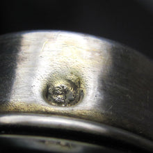 Load image into Gallery viewer, Antique French Sterling Silver Green Glass Liquor Flask
