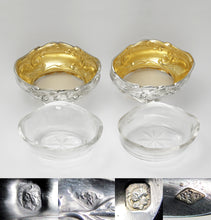Load image into Gallery viewer, Pair Antique French Sterling Silver Salt Cellars, Spoons
