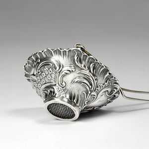 Antique French Sterling Silver Tea Strainer Basket In the Spout