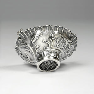 Antique French Sterling Silver Tea Strainer Basket In the Spout