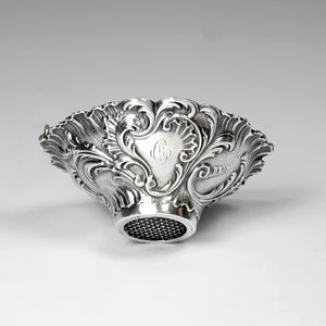 Antique French Sterling Silver Tea Strainer Basket In the Spout