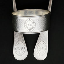 Load image into Gallery viewer, Antique French Sterling Silver 4pc Flatware, Tumbler Cup, Napkin Ring, Boxed Gift Set
