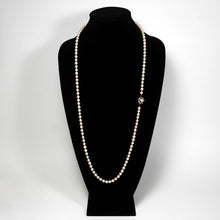 Load image into Gallery viewer, J. Köhle Cultured Pearl Necklace 14K Gold Diamond Clasp Opera Length
