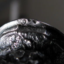 Load image into Gallery viewer, Antique .900 Silver Figural Wax Seal Desk Stamp Gnome &amp; Lizard
