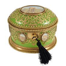 Load image into Gallery viewer, Antique French Opaline Glass Box Palais Royal Grand Tour Miniature Portraits
