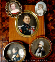 Load image into Gallery viewer, Antique French Miniature Portrait Military Officer Uniform Lancier de Nemours
