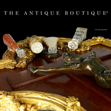 Load image into Gallery viewer, Antique French Palais Royal Mother of Pearl Silver Wax Seal, Cross Matrix
