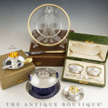 Load image into Gallery viewer, Pair Antique French Sterling Silver Salt Cellars, Spoons
