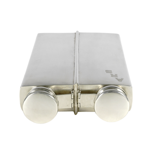 Art Deco Sterling Silver Double Flask, International Silver 743g