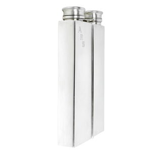 Art Deco Sterling Silver Double Flask, International Silver 743g