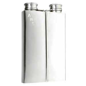 Art Deco Sterling Silver Double Flask, International Silver 743g