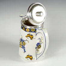 Load image into Gallery viewer, Art Deco French Limoges Porcelain Tetard Freres Silver Mounted Coffee Pot
