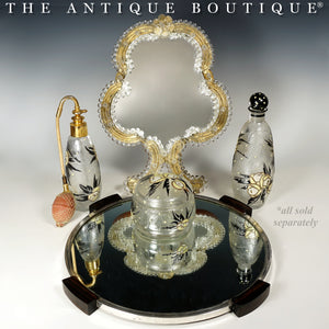 Andre Delatte Nancy French Vanity Powder Jar Art Deco Enamel Glass