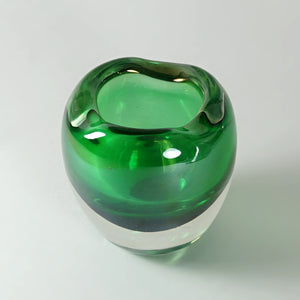 Murano Art Glass Paperweight Vase Italy IVR Mazzega