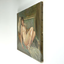 Load image into Gallery viewer, Portrait of Reclining Nude French School Oil Painting Art Deco

