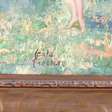 Load image into Gallery viewer, Listed Texas Artist Leola Freeman, Dancing Nymphs in a Forest Oil Painting, American Impressionist
