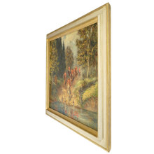 Load image into Gallery viewer, Willy P. Ahrweiler (1905–1987) Oil Painting of a Fox Hunt, Horses and Hounds
