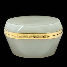 Load image into Gallery viewer, Vintage Opaline Glass Hinged Jewelry Box, Cendese Murano Italian
