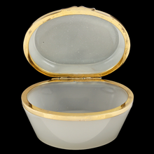 Load image into Gallery viewer, Vintage Opaline Glass Hinged Jewelry Box, Cendese Murano Italian
