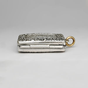 Antique Georgian Sterling Silver Vinaigrette Pendant, John Bettridge, Birmingham 1818
