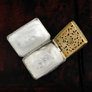 Antique Georgian Sterling Silver Vinaigrette Pendant, John Bettridge, Birmingham 1818