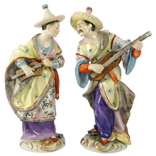 Load image into Gallery viewer, Pair of Volkstedt Germany Porcelain Malabar Musicians Figurines
