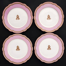 Load image into Gallery viewer, Antique French Old Paris Porcelain Pompadour Pink 15pc Dessert Service Hand Painted Gilt Plates Set
