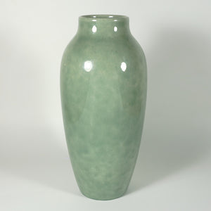 Large Paul Milet Art Deco French Sevres Ceramic Baluster Vase Celadon Green Glaze