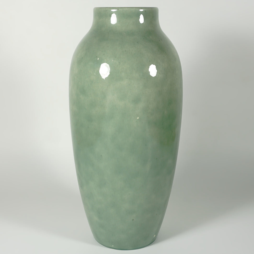 Large Paul Milet Art Deco French Sevres Ceramic Baluster Vase Celadon Green Glaze