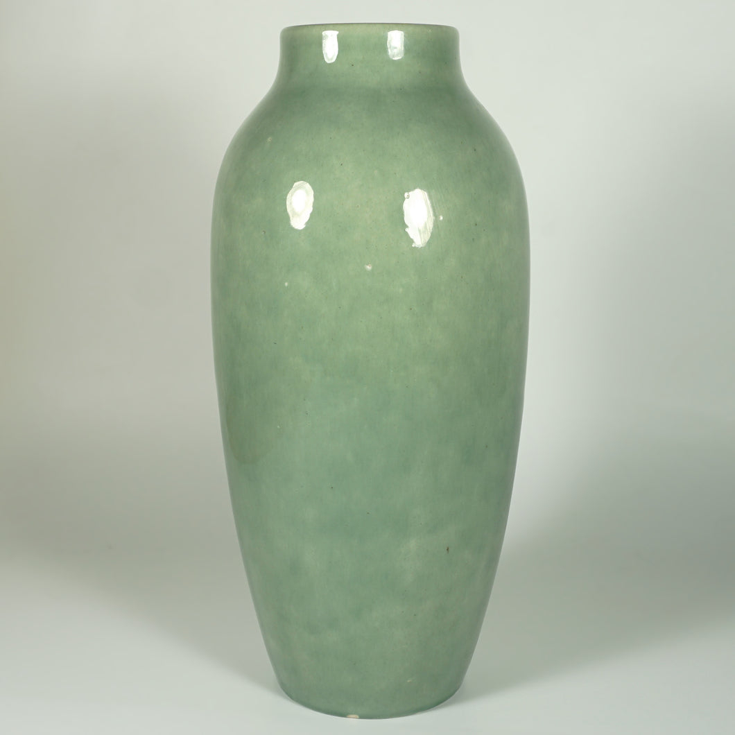 Large Paul Milet Art Deco French Sevres Ceramic Vase Celadon Green Glaze