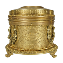 Load image into Gallery viewer, Antique Pietra Dura Stone Inlay Gilt Bronze Jewelry Casket Box
