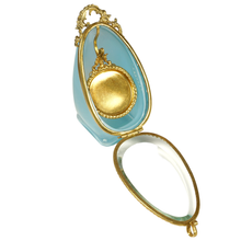 Load image into Gallery viewer, Antique Victorian Opalescent Beveled Glass Box Pocket Watch Display Vitrine Stand
