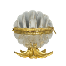 Load image into Gallery viewer, Vintage French Cut Crystal Egg Shaped Box L. Seiler Cristal de Sèvres
