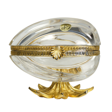 Load image into Gallery viewer, Vintage French Cut Crystal Egg Shaped Box L. Seiler Cristal de Sèvres
