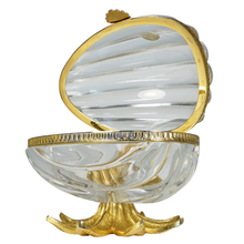Load image into Gallery viewer, Vintage French Cut Crystal Egg Shaped Box L. Seiler Cristal de Sèvres
