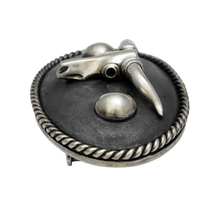Load image into Gallery viewer, Barry Kieselstein-Cord Sterling Silver Rodeo Longhorn Steer Belt Buckle
