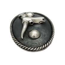 Load image into Gallery viewer, Barry Kieselstein-Cord Sterling Silver Rodeo Longhorn Steer Belt Buckle
