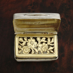 Antique Victorian Sterling Silver Vinaigrette, Thomas Edwards, London 1839