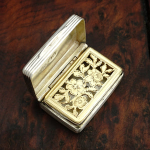 Antique Victorian Sterling Silver Vinaigrette, Thomas Edwards, London 1839