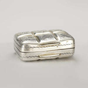 Antique Georgian Sterling Silver Vinaigrette Box, John Lawrence, Birmingham 1816