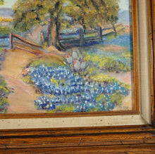 Load image into Gallery viewer, Vintage Texas Hill County Blue Bonnet Landscape Impressionist Painting
